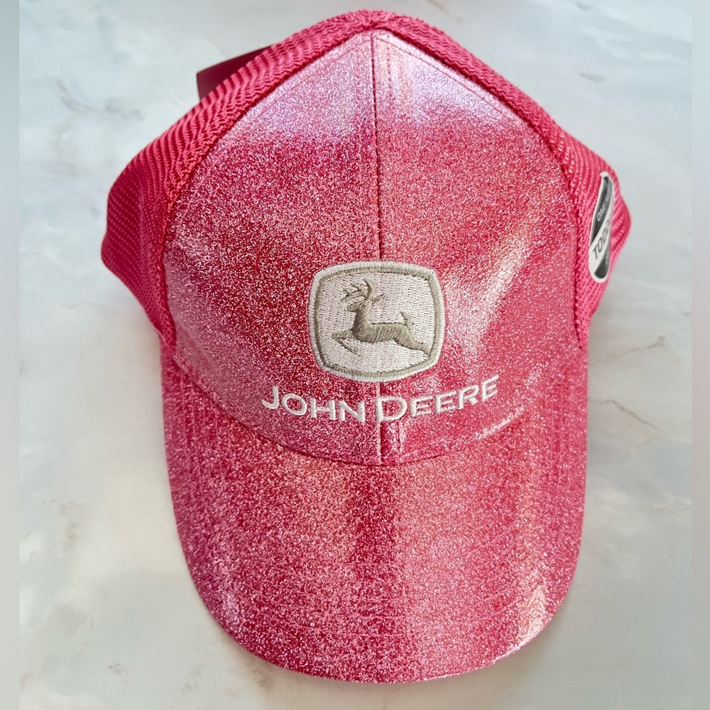 John Deere Sparkling Pink Toddler Cap